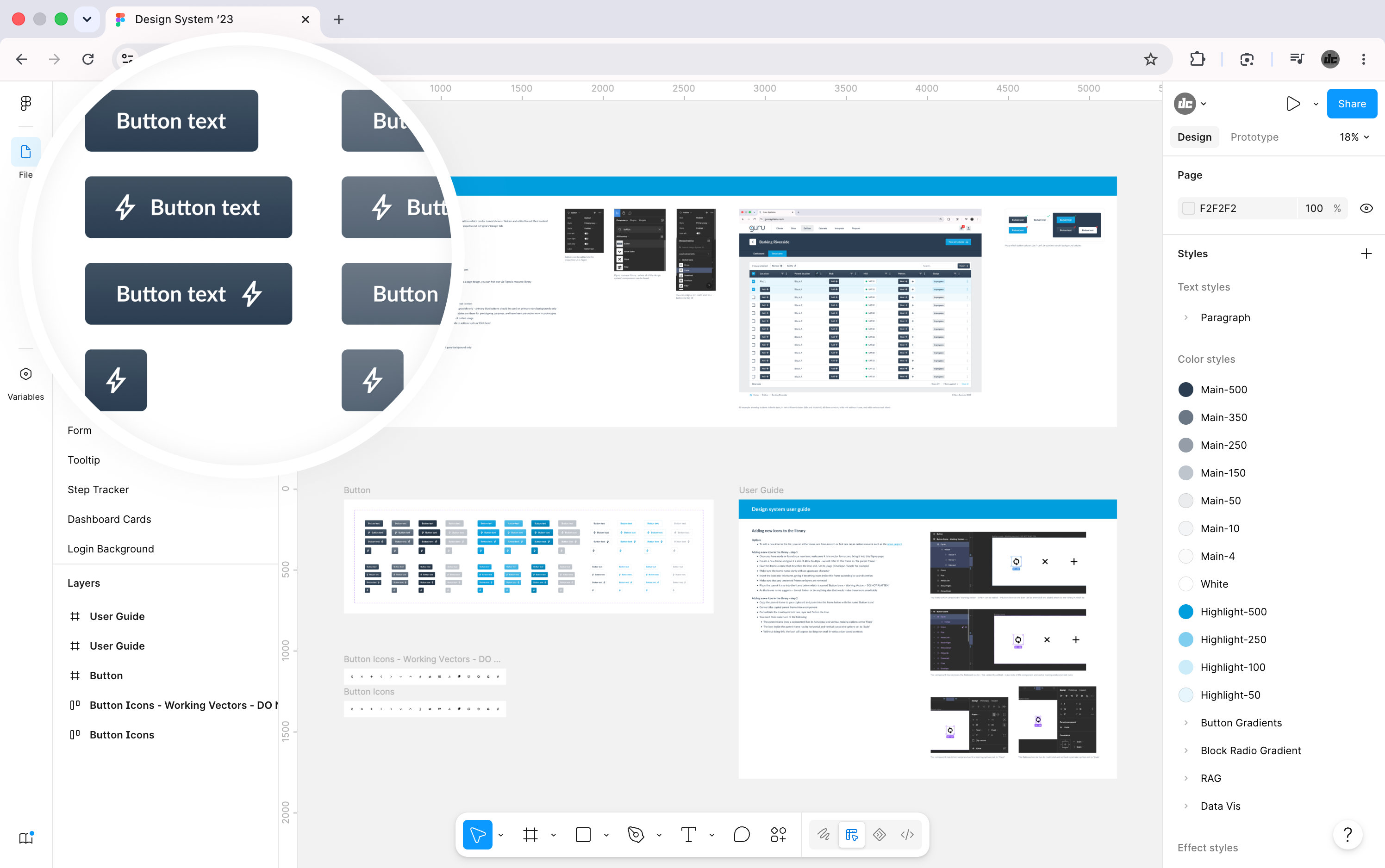 Design system button component